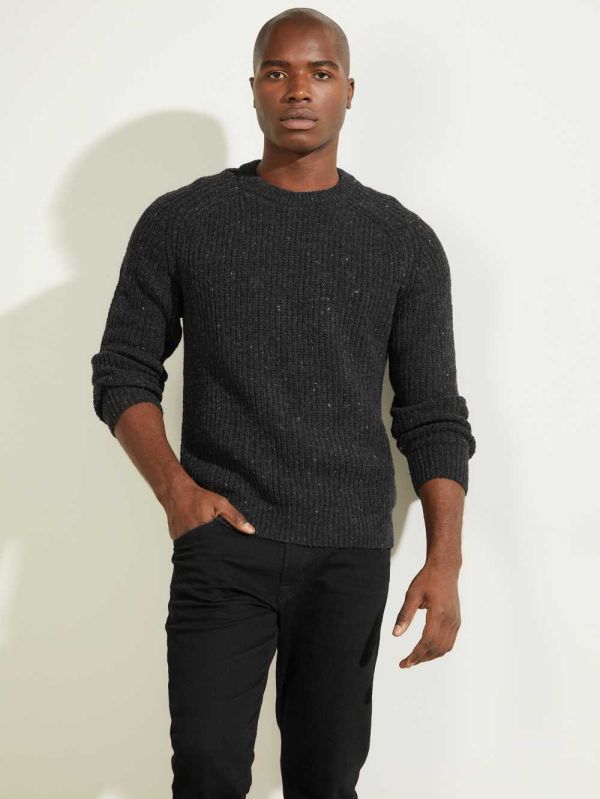 Guess Lester Hunter Jumper Tröjor Herr Svarta | 405137-BRM
