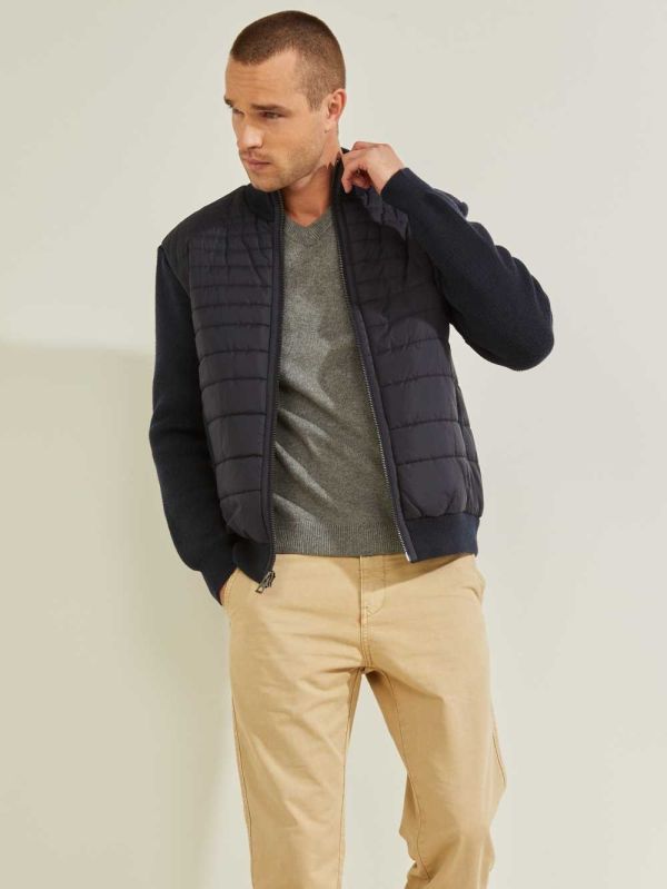 Guess Liam Nylon Puffer Jacka Herr Blå Olika Färger | 642710-WTM