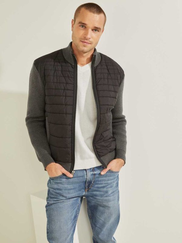 Guess Liam Nylon Puffer Jacka Herr Mörkolika Färger | 375084-HQF