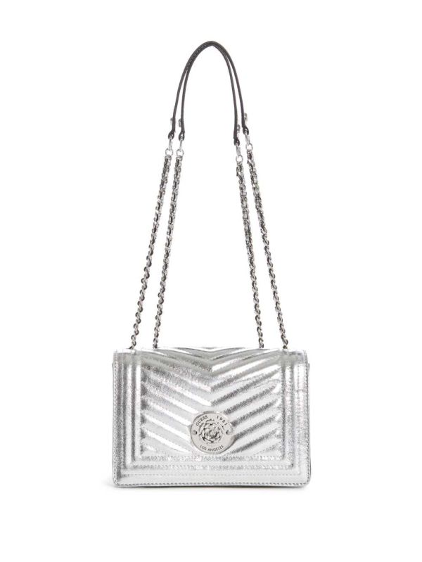 Guess Lida Convertible Crossbody Väska Dam Silver | 742305-SYB