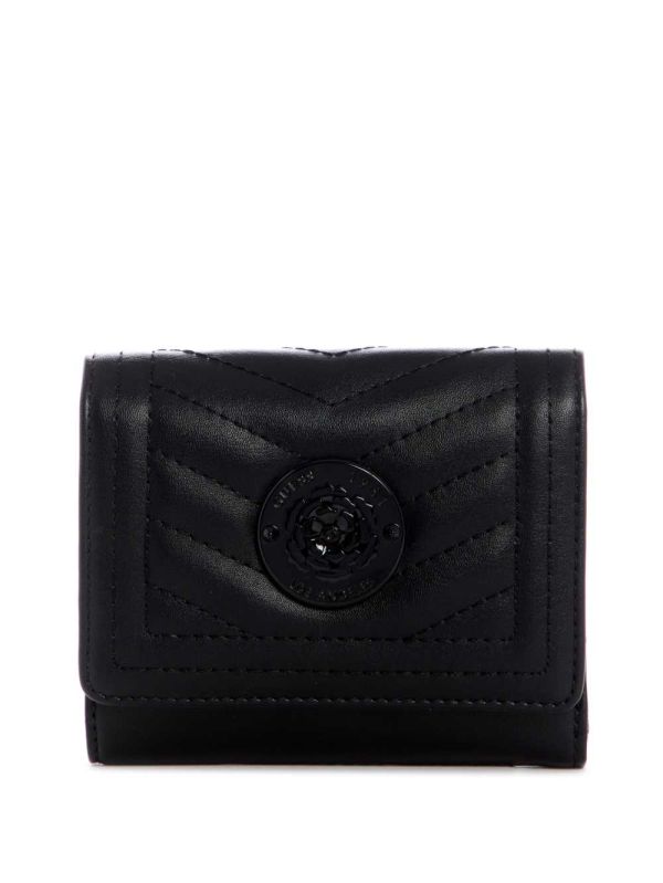 Guess Lida Trifold Plånbok Dam Svarta | 624150-HWY