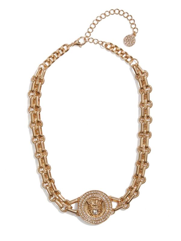 Guess Lion Chainlink Halsband Dam Guld | 268397-MHU