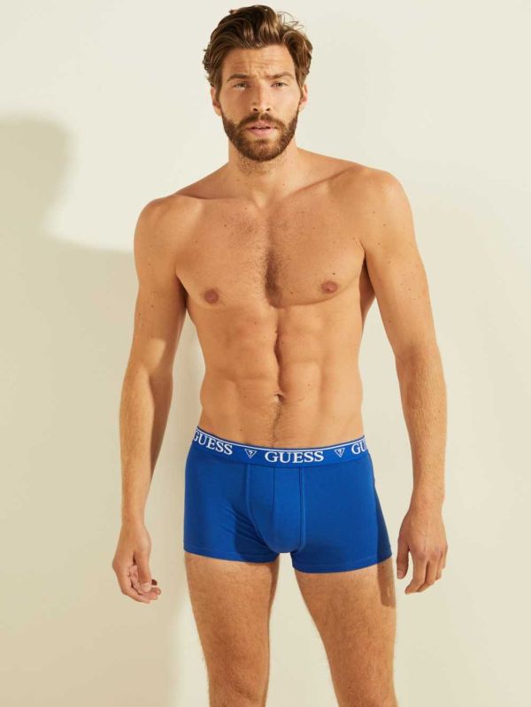Guess Logo Band Boxer Briefs Underkläder Herr Blå | 203871-LIY