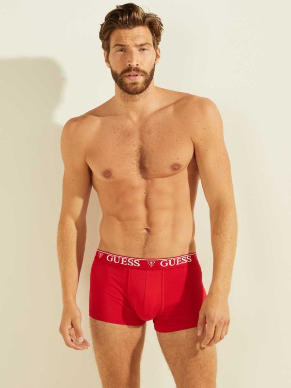 Guess Logo Band Boxer Briefs Underkläder Herr Röda | 520369-AXP