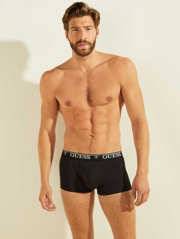 Guess Logo Band Boxer Briefs Underkläder Herr Mörkbruna | 903215-MRK