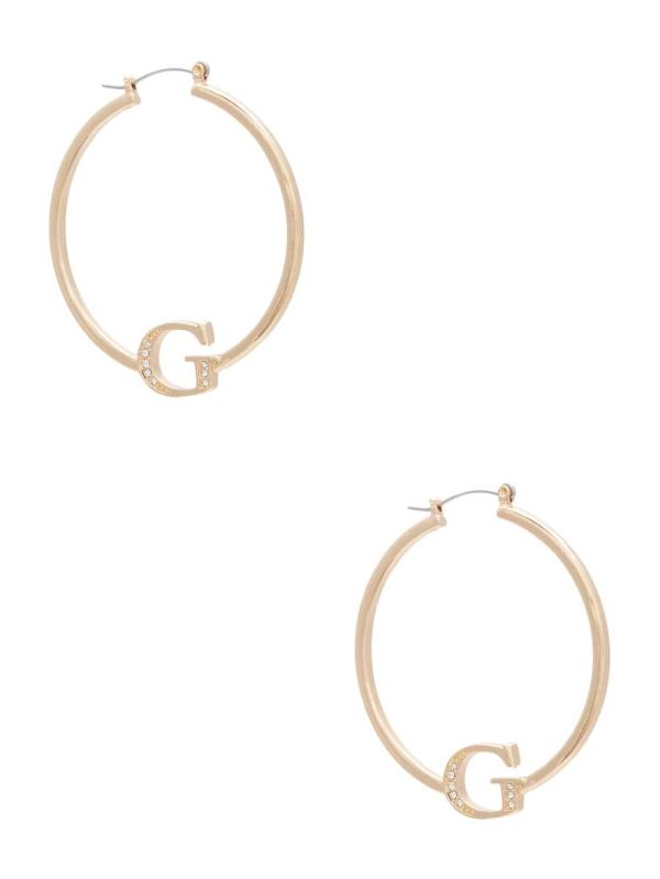Guess Logo Hoop Örhängen Dam Guld | 839120-AWB