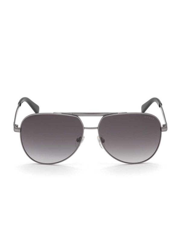 Guess Manny Aviator Solglasögon Herr Silver | 986134-UYX