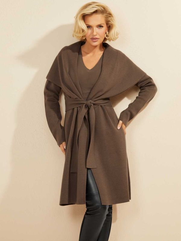 Guess Manu Wrap Cardigan Dam Kaffe | 094623-LAE