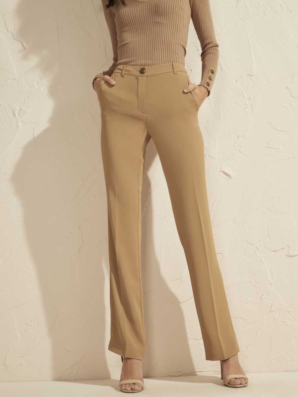 Guess Maya Breda-Leg Genesis Byxor Dam Kaffe | 538497-MCA