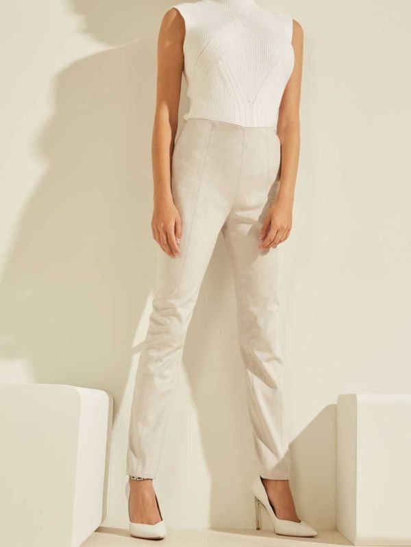 Guess Maya Faux-Mocka Leggings Dam Grå | 315270-UIZ