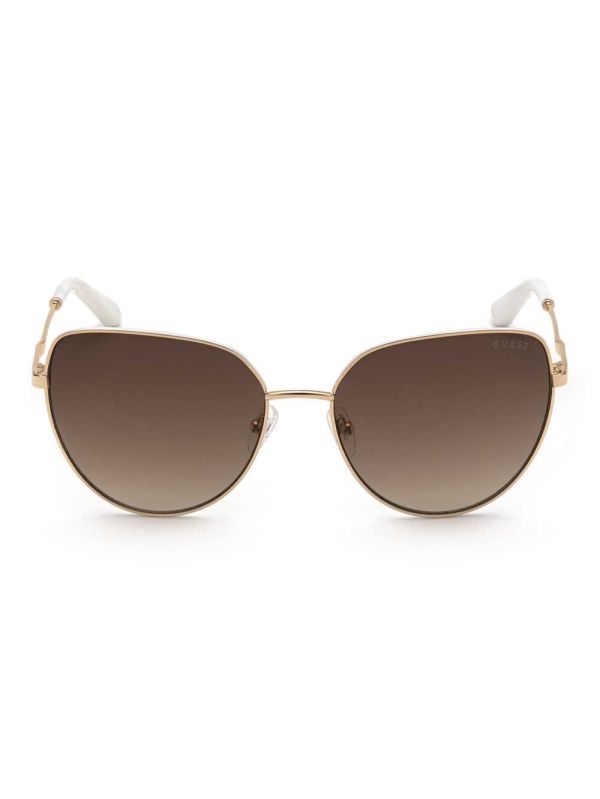 Guess Metal Cat-Eye Solglasögon Dam Rosa Guld | 354987-WMQ