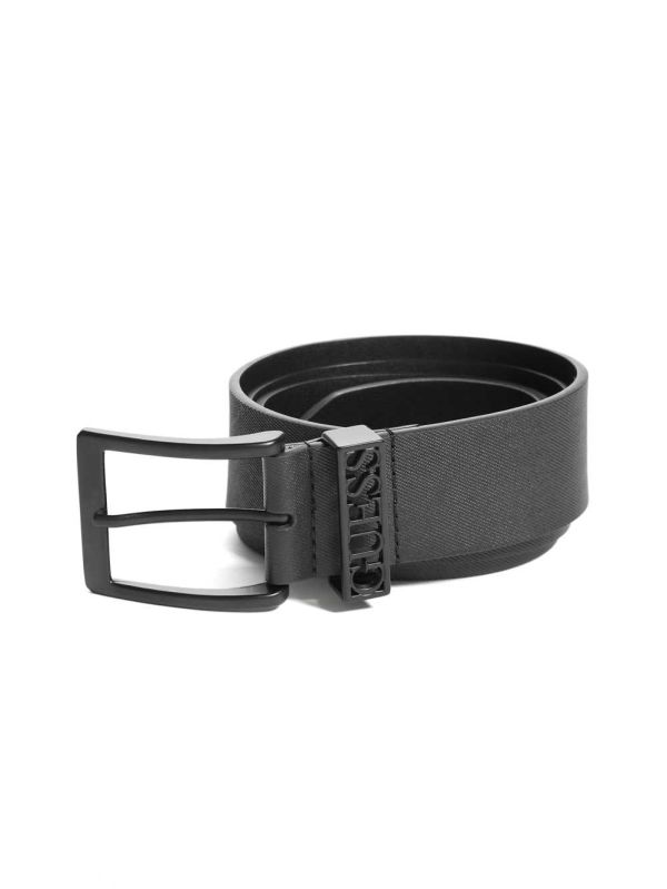 Guess Metal Loop Logo Bälte Herr Svarta | 870194-ZWA