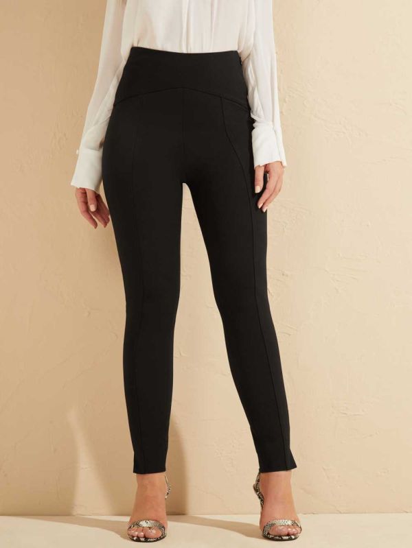 Guess Moxie High-Rise Skinny Byxor Dam Svarta | 019536-FOC