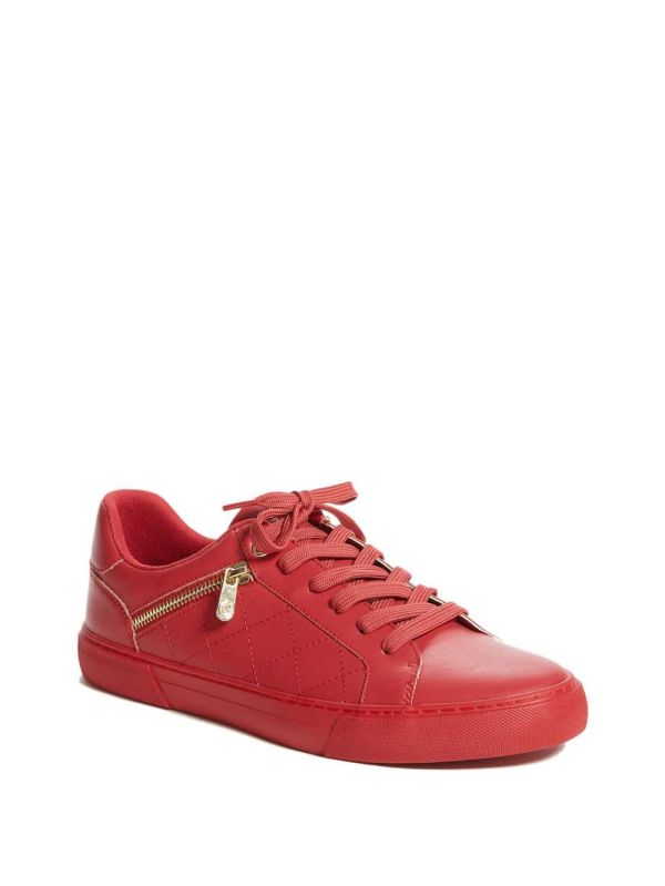 Guess Myran Zip Low-Top Sneakers Herr Mörkröda | 978453-OJS