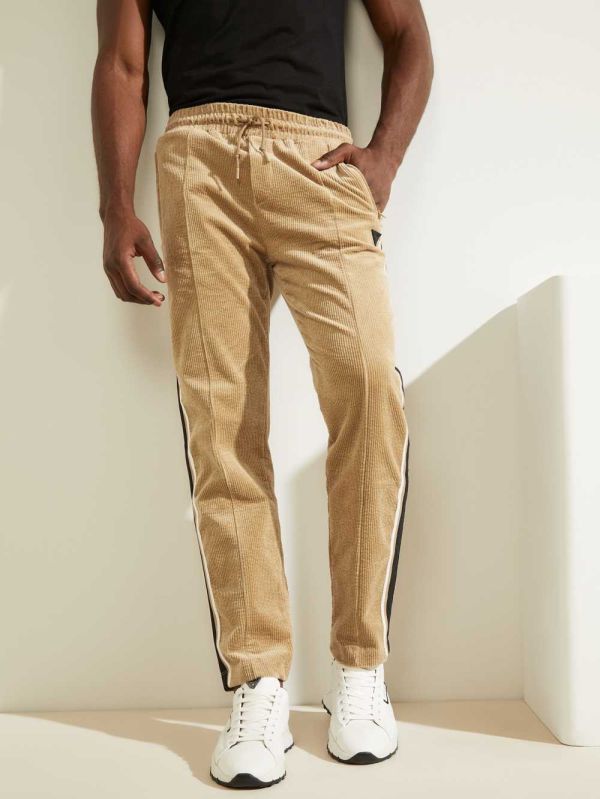Guess Myron Corduroy Byxor Herr Khaki | 690784-KWP