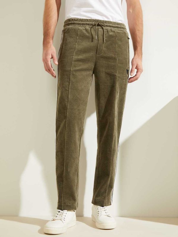 Guess Myron Corduroy Byxor Herr Olivgröna | 482730-BDI