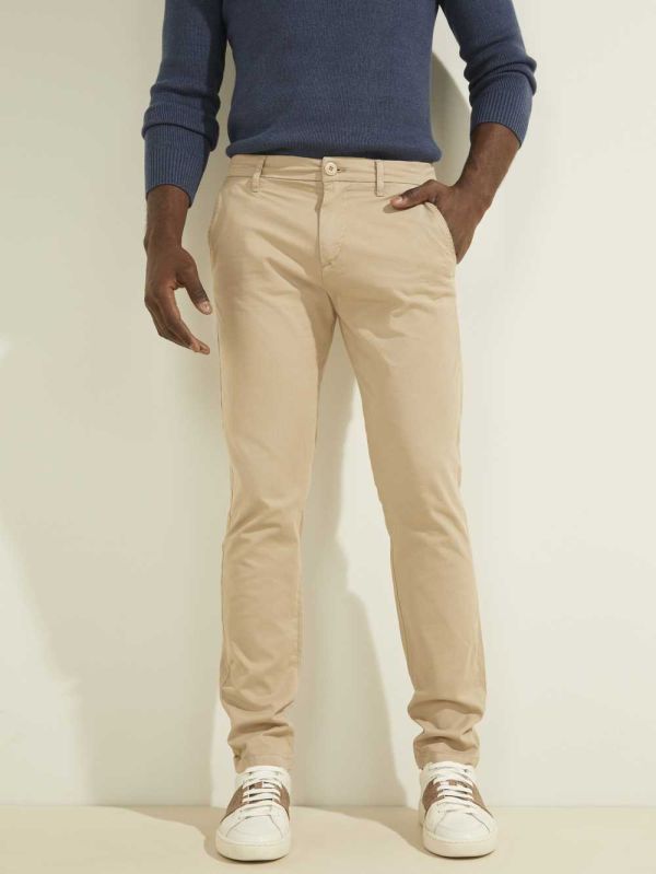 Guess Myron Twill Skinny Byxor Herr Grå | 182953-MUW