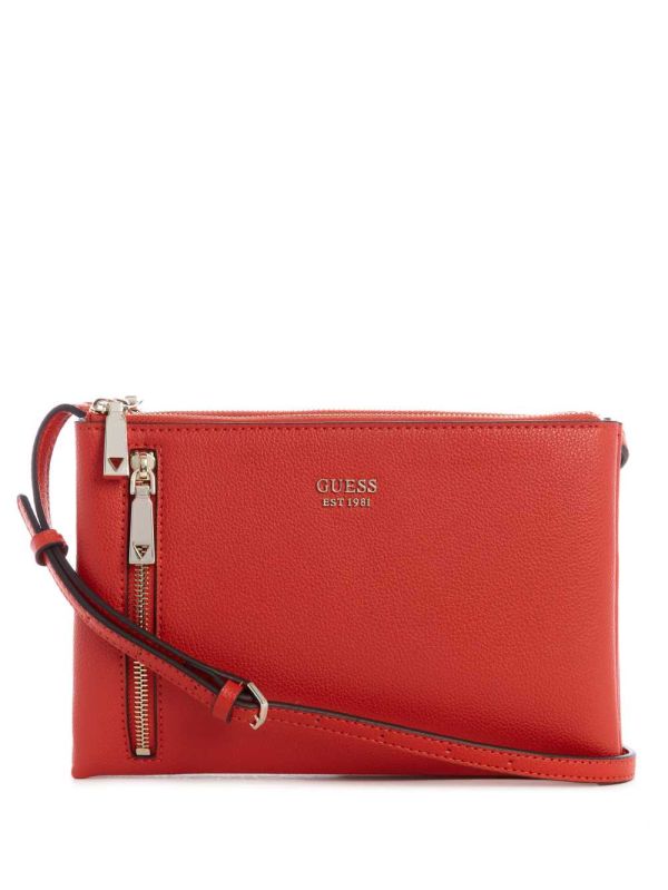 Guess Naya Double-Zip Crossbody Väska Dam Mörkkungsblått | 203987-FHU