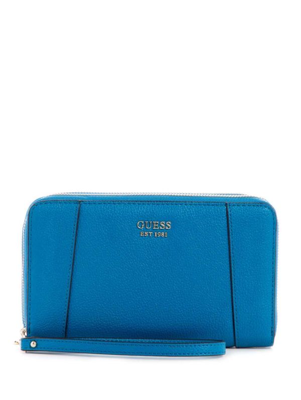 Guess Naya Double Zip Wristlet Plånbok Dam Marinblå | 462085-EJB
