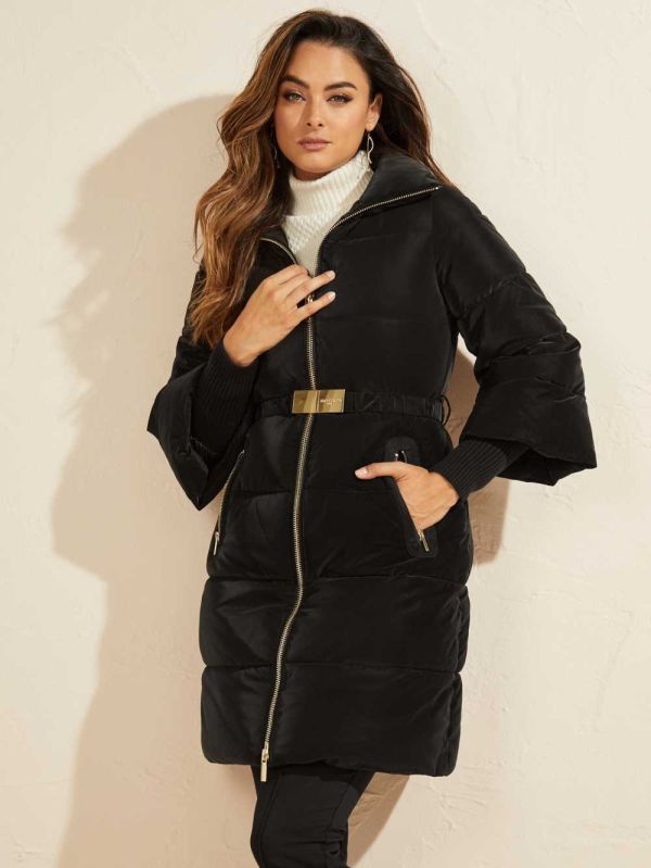 Guess Night Puffer Jacka Dam Svarta | 310529-LRO
