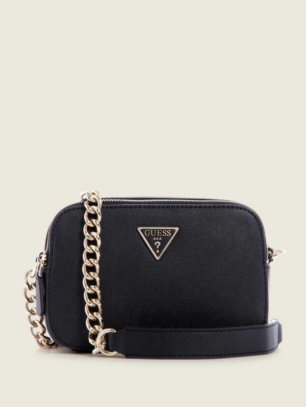 Guess Noelle Camera Crossbody Väska Dam Svarta | 923510-JIT