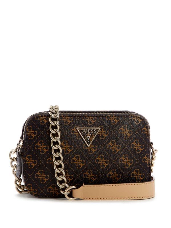 Guess Noelle Quatto G Camera Crossbody Väska Dam Bruna Olika Färger | 281645-OVB