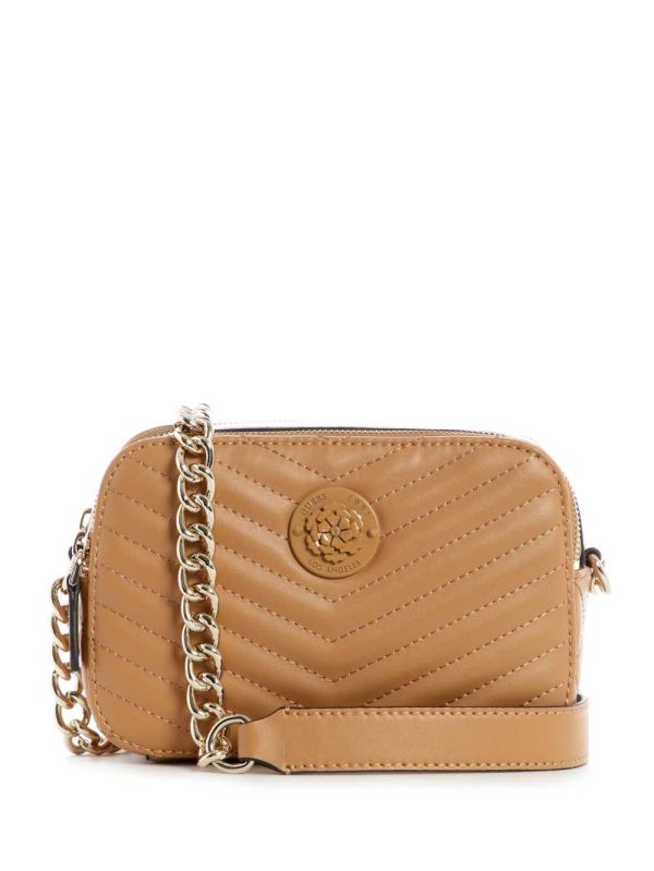 Guess Noelle Quilted Camera Crossbody Väska Dam Beige | 835421-PFO
