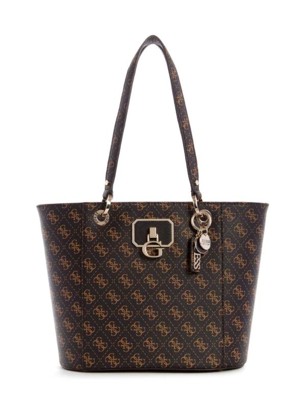 Guess Noelle Small Elite Toteväska Dam Bruna Olika Färger | 138257-JFQ