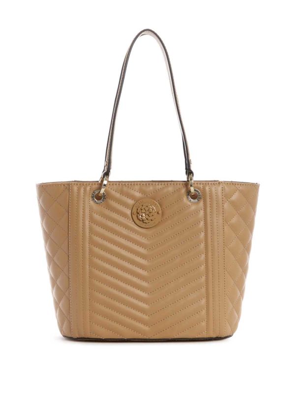 Guess Noelle Small Elite Toteväska Dam Beige | 348561-KEO