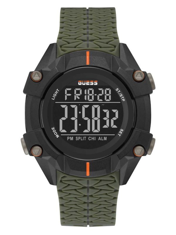Guess Olive Green and Black Digital Klocka Herr Olika Färger | 483591-XDZ
