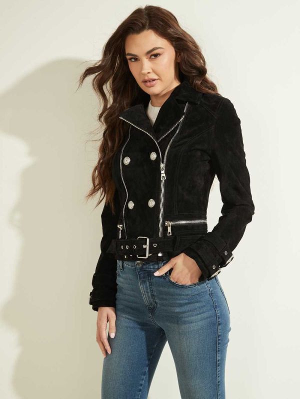 Guess Olivia Mocka Moto Jacka Dam Svarta Olika Färger | 530274-TBC