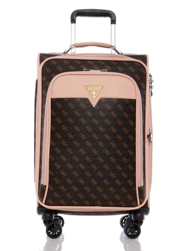 Guess Olson 20" Spinner Suitcase Resväska Dam Bruna | 826497-PLW