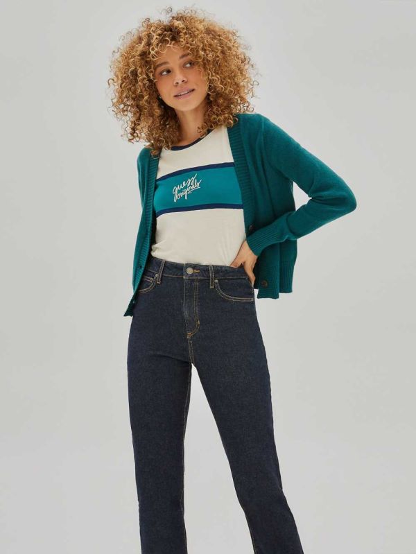 Guess Original Cropped Cardigan Dam Mörkgröna | 603528-BNL
