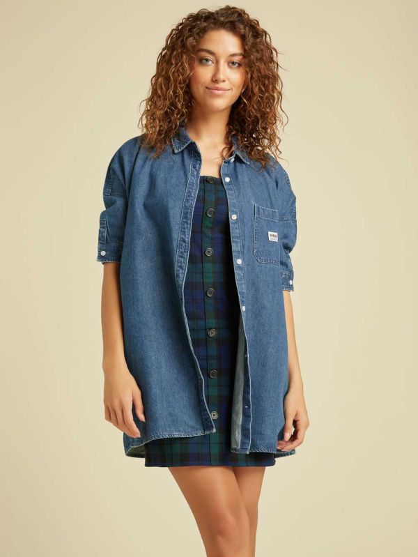 Guess Original Denim Klänning Dam Tvätt | 307815-YOA