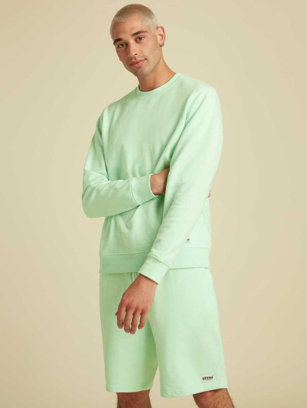 Guess Original Kit Crewneck Pullover Sweatshirt Herr Ljusblå | 243861-RIX