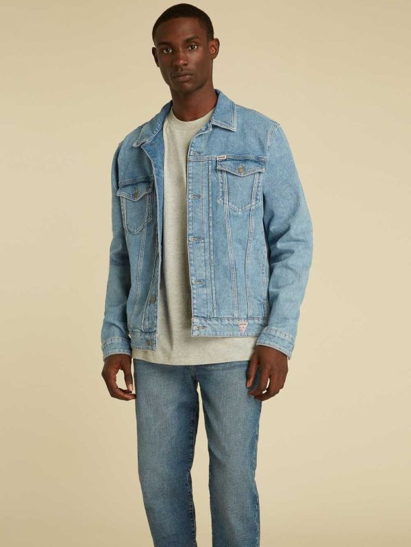 Guess Original Kit Denim Jacka Herr Ljustvätt | 546730-MCN