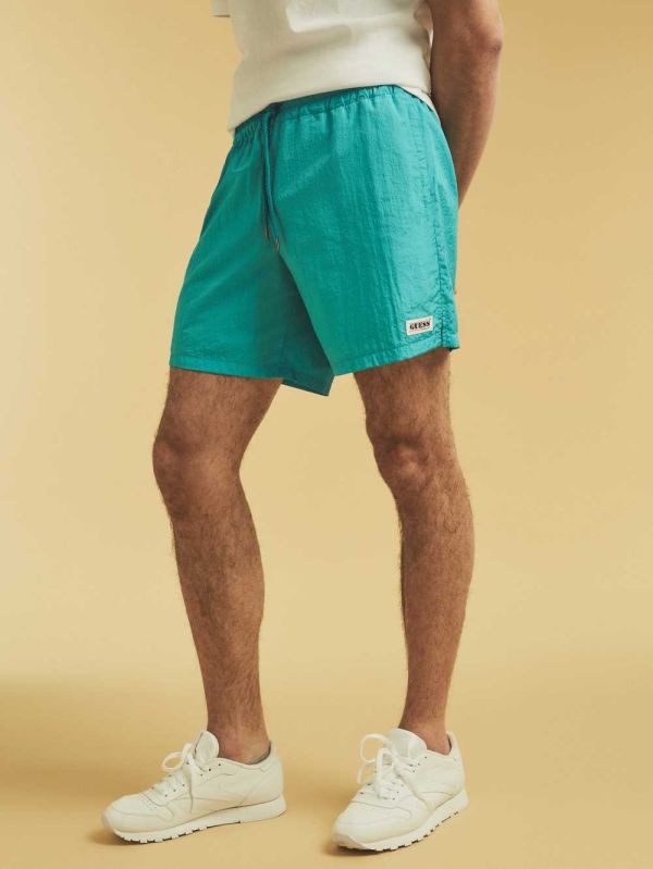 Guess Original Kit Nylon Shorts Herr Blå | 465827-MSY