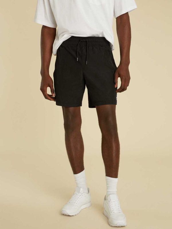 Guess Original Kit Nylon Shorts Herr Svarta | 183964-RHO