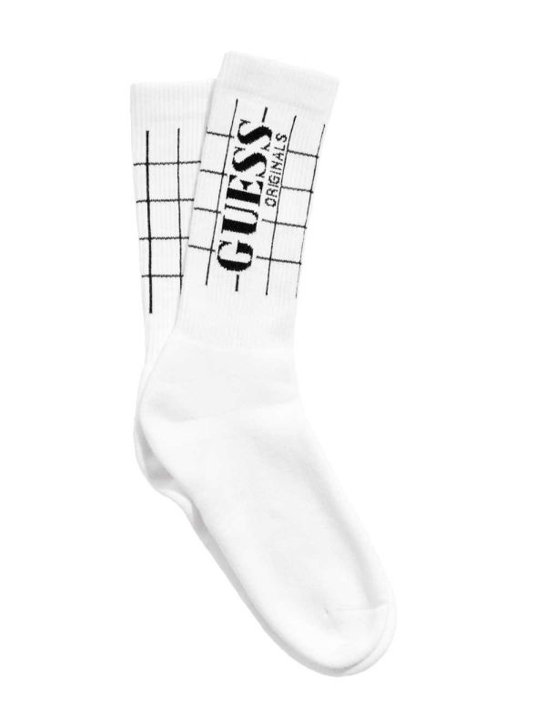 Guess Original Logo Strumpor Herr Vita | 917683-LJF