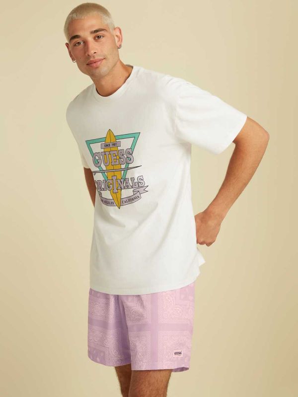 Guess Original Logo T-shirt Herr Vita | 987163-XNV