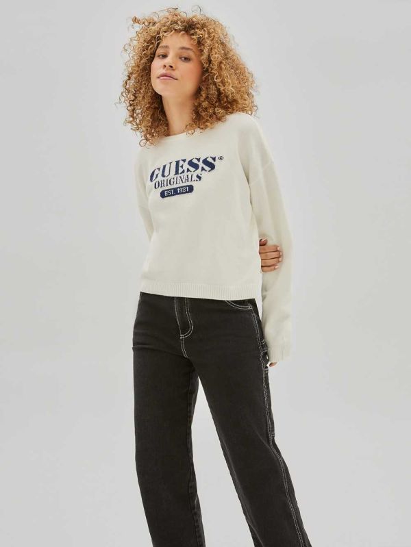 Guess Original Logo Tröjor Dam Vita | 406781-IGD