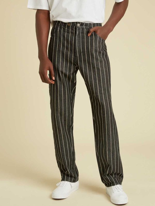 Guess Original Pinstripe Carpenter Jeans Herr Svarta Tvätt | 395402-GJQ