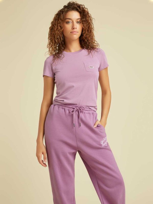 Guess Original Pocket Baby T-shirt Dam Lila | 783059-AQT