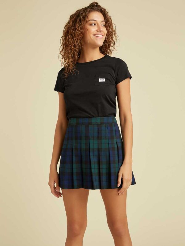 Guess Original Pocket Baby T-shirt Dam Svarta | 126059-RJB