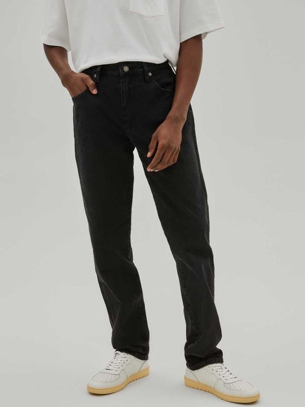 Guess Original Slim Straight Jeans Herr Svarta Tvätt | 428071-OHY