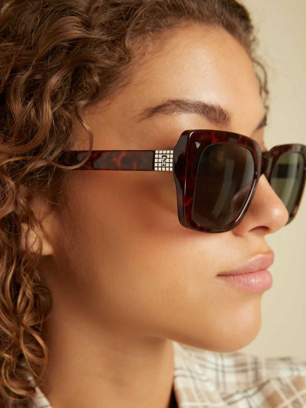 Guess Original Square Solglasögon Herr Blommiga Bruna | 039516-QUC