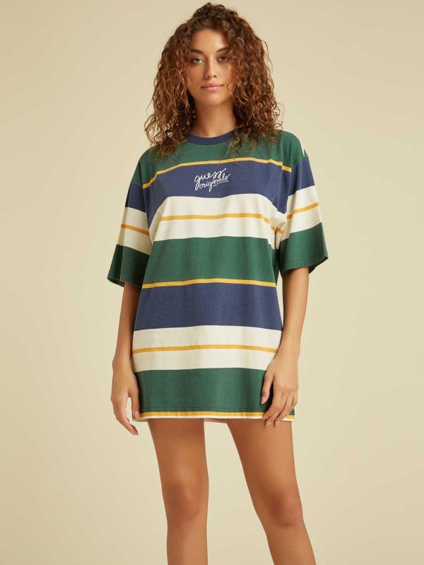 Guess Original T-Shirt Skjorta Dam Gröna Olika Färger | 035476-MTF