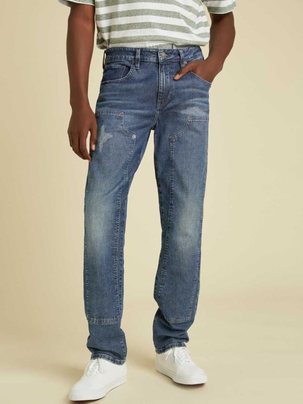 Guess Original Tactical Slim Straight Jeans Herr Tvätt | 723541-JUO