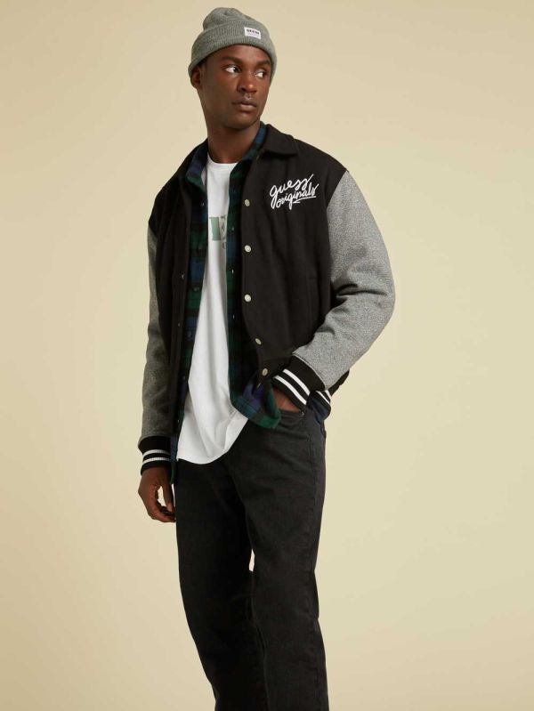 Guess Original Varsity Inspired Jacka Herr Svarta Olika Färger | 465713-RJW