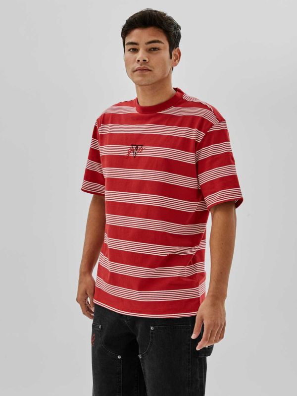 Guess Original x Anna Nicole Smith Stripe T-shirt Herr Olika Färger | 768194-AWU